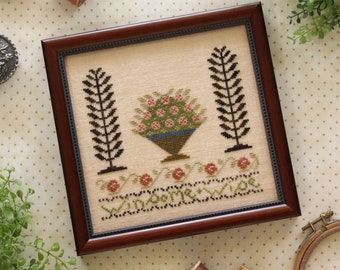Counted Cross Stitch Pattern, Winsome & Wise, Pillow Ornament, Bowl Filler,  October House Fiber Arts, PATTERN ONLY