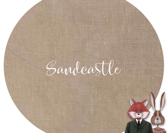 32 Count Linen, Sandcastle, Fox and Rabbit Designs, Linen, Counted Cross Stitch, Cross Stitch Fabric, Embroidery Fabric, Zweigart Linen