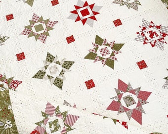 Quilt Pattern, North Star, Winter Decor, Cottage Decor, Patchwork Quilt, Quilted Wall Hanging, Lap Quilt, The Pattern Basket, PATTERN ONLY