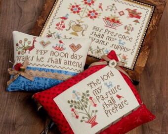 Cross Stitch Pattern, A Shepherds Care I, Inspiration, Reproduction Sampler, Pillow Tuck, Pin Pillow, Erica Michael, PATTERN ONLY