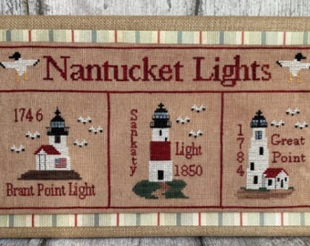 Counted Cross Stitch, Nantucket Lights, Brant Point, Sankaty, Great Point, Lighthouses, Ducks, New England, Mani di Donna, PATTERN ONLY