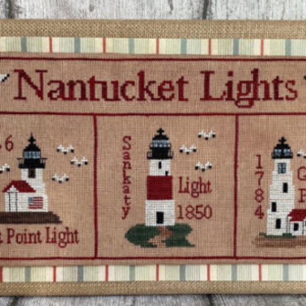 Counted Cross Stitch, Nantucket Lights, Brant Point, Sankaty, Great Point, Lighthouses, Ducks, New England, Mani di Donna, PATTERN ONLY