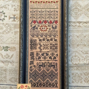 Counted Cross Stitch Pattern, A S Sampler 2 , Adaptation Sampler, Antique Sampler, Band Sampler,Lila&#39;s Studio, PATTERN ONLY