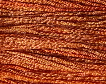 Gentle Art, Sampler Threads, Burnt Orange, #0550, 10 YARD Skein, Embroidery Floss, Counted Cross Stitch, Hand Embroidery Thread