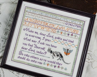 Counted Cross Stitch Pattern, Do Unto Others, Sampler, Inspirational, Cottage Chic, Shabby Cottage, Erica Michaels, PATTERN ONLY