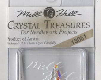 Teardrop Crystal, Bead Embellishment Notion, Iridescent, 11/5.5mm, Cross Stitch, Sewing, Crafts, Crystal Treasures 13051