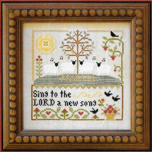Counted Cross Stitch Pattern, Sing to the LORD, Cross Stitch, Cross Stitch Pattern, Scripture, Little House Needlework, PATTERN ONLY