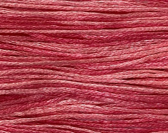 Weeks Dye Works, Emma's Pink, WDW-2280, 5 YARD Skein, Hand Dyed Cotton, Embroidery Floss, Counted Cross Stitch, Embroidery, Over Dyed Cotton
