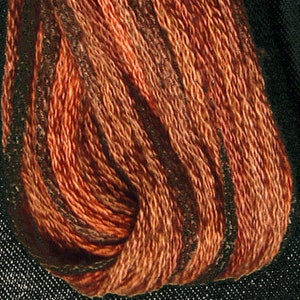 Valdani, 6 Strand Cotton Floss, M90, Chocolate Brownies, Embroidery Floss, Variegated Floss, Hand Dyed Floss, Wool Applique, Punch Needle