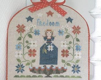 Counted Cross Stitch Pattern, Freedom, Patriotic Decor, Americana, Independence, Fourth of July, Collection Tralala, TraLaLa PATTERN ONLY