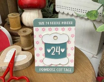 Size 24 Needle Minder, Needle Nannies, Enamel Needle Minder, Needle Nanny, Needle Holder, Primrose Cottage
