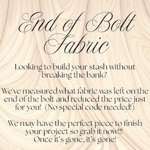 END OF BOLT, Quilt Fabric, Fat Quarters to 1 and 1/2 Yardages Plus, Variety of Cuts, Florals, Christmas, Halloween, Quilters Cotton Fabrics