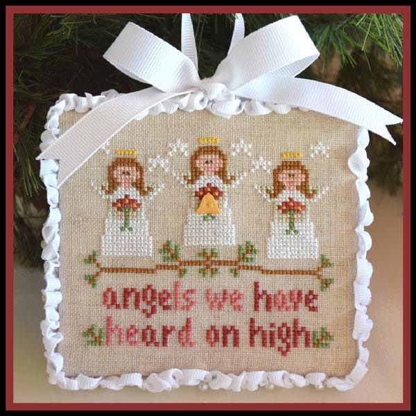 Counted Cross Stitch, Angels, Christmas Ornament, Christmas Pillow