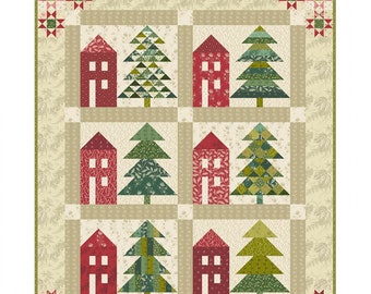 Quilt Pattern, Frankenmuth, Christmas Quilt, Scrap Quilt, Evergreen Trees, Bed Quilt, Laundry Basket Quilts, Edyta Sitar, PATTERN ONLY