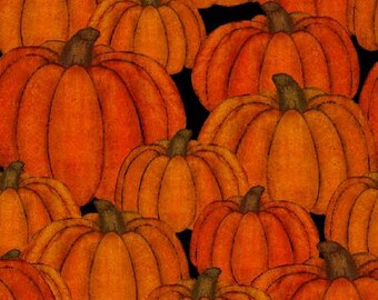 Quilt Fabric, Harvest Campers, Orange Pumpkins, Fall Decor, Autumn Decor, Country Pumpkins, Pumpkin Allover, 3 Wishes, Beth Albert