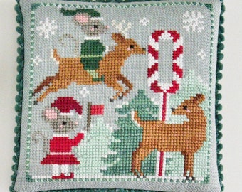 Counted Cross Stitch Pattern, Reindeer Games, Mousecapades Series 4, Christmas Decor, Luminous Fiber Arts, PATTERN ONLY