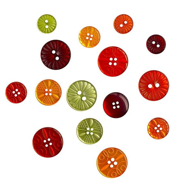 Fancy Fall, Fall Collection, Two Hole Buttons, Four Hole Buttons, Fall Colors, Sewing Buttons, Craft Buttons, Buttons Galore & More, 4648