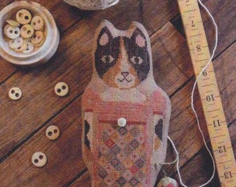 Counted Cross Stitch Pattern, Clementine, Animal Crackers Series, Pillow Ornament, Pinkeep, Scissor Holder, Stacy Nash Designs, PATTERN ONLY