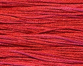 Weeks Dye Works, Watermelon Punch, WDW-2262, 5 YARD Skein, Hand Dyed Cotton, Embroidery Floss, Counted Cross Stitch, Embroidery, PunchNeedle