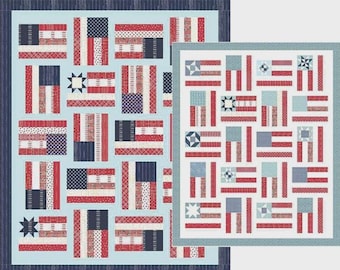 Quilt Pattern, Fly the Flag, Pieced Quilt, Throw Quilt, Flag Blocks, United States Flags, Amy Smart, Diary of a Quilter, PATTERN ONLY