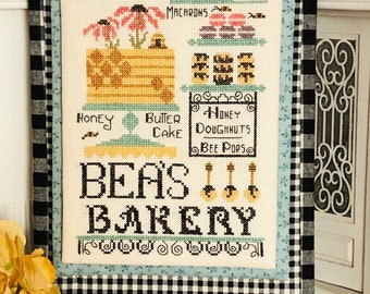 Counted Cross Stitch Pattern, Bea's Bakery, Roadside Stand Series, Pastries, Carolyn Robbins, KiraLyns Needlearts. PATTERN ONLY