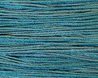 Weeks Dye Works, Blue Topaz, WDW-2118, 5 YARD Skein, Hand Dyed Cotton, Embroidery Floss, Counted Cross Stitch, Embroidery, Punch Needle