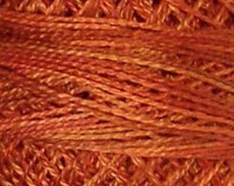 Valdani Thread, Size 12, Rusted Orange, P6, Valdani Perle Cotton, Punch Needle, Embroidery, Penny Rug, Primitive Stitching, Sewing Accessory