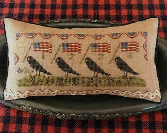 Cross Stitch Pattern, Liberty Parade, Patriotic Decor, Primitive Decor, Colonial Decor, Americana, Homespun Elegance, PATTERN ONLY