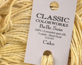 Belle Soie, Cake, Classic Colorworks, 5 YARD Skein, Hand Dyed Silk, Embroidery Silk, Counted Cross Stitch, Hand Embroidery Thread