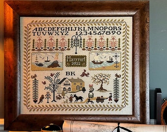 Counted Cross Stitch Pattern, The Maryport Sampler, Sampler, Nautical Sampler, Brenda Keyes, The Sampler Company, PATTERN ONLY