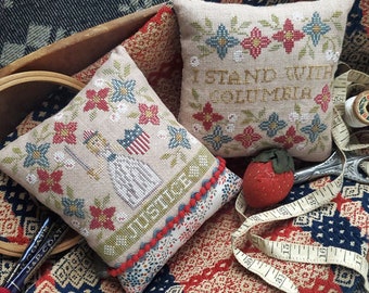 Counted Cross Stitch Pattern, Americana Mamas, Lady Columbia, Patriotic Decor, Beth Twist, Heartstring Samplery, PATTERN ONLY