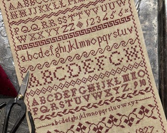 Counted Cross Stitch Pattern, Elizabeth Brown 1827, Reproduction