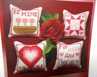 Counted Cross Stitch Pattern, Snazzy Smalls, Valentine, Pillow Ornaments, Valentine's Day Decor, Boulder Valley Stitching, PATTERN ONLY