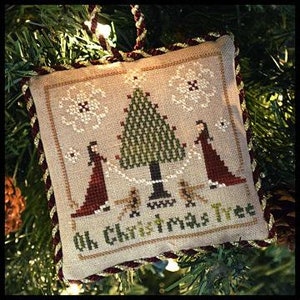 Counted Cross Stitch Pattern, Oh Christmas Tree, Christmas Ornament, Sampler Tree, Christmas Decor, Little House Needleworks, PATTERN ONLY