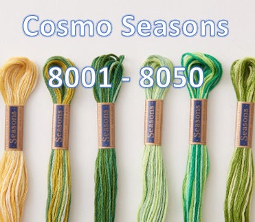 Cosmo Seasons Variegated Embroidery Floss #8079 Seasons