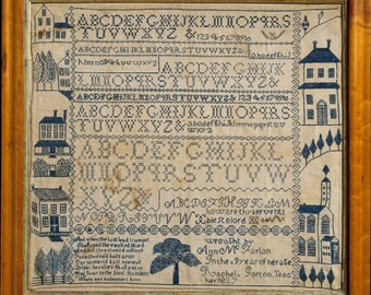Counted Cross Stitch Pattern, Ann McFarlan Sampler, 1827, Reproduction Sampler, Alphabet, Birgit Tolman, The Wishing Thorn, PATTERN ONLY