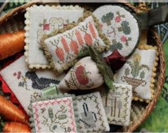 Counted Cross Stitch Pattern, Festive Little Fobs, Summer Garden Edition, Scissor Fob, Beth Twist, Heartstring Samplery, PATTERN ONLY