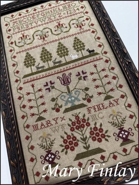 Lovelove.kiitanページ Counted Cross Stitch Pattern, Mary Finlay, Antique Reproduction