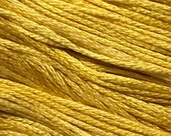 Weeks Dye Works, Yukon Gold, WDW-2221a, 5 YARD Skein, Hand Dyed Cotton, Embroidery Floss, Counted Cross Stitch, Embroidery, Over Dyed Cotton