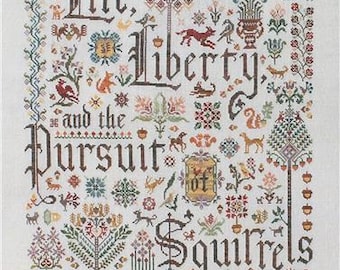 Counted Cross Stitch Pattern, Dog's Declaration, Flower Motifs, Crowns, Animal Motifs, Dog Life, Tracy Horner, Ink Circles, PATTERN ONLY