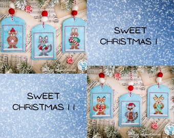 Counted Cross Stitch Pattern, Sweet Christmas 1 and 2, Christmas Decor, Christmas Ornament, Luminous Fiber Arts, PATTERN ONLY