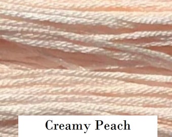 Classic Colorworks, Creamy Peach, CCT-011, 5 YARD Skein, Hand Dyed Cotton, Embroidery Floss, Counted Cross Stitch, Hand Embroidery