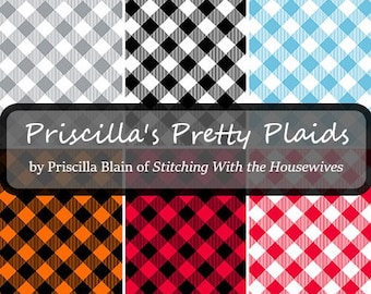 Quilt Fabric, Priscilla's Pretty Plaids, Plaid Fabric, Henry Glass, Stitching with the Housewives, Priscilla Blain