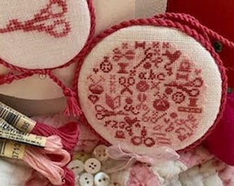 Counted Cross Stitch Pattern, Stitching in the Round, Sweet Nothings, Sewing Notion Motifs, Pillow Ornament, JBW Designs, PATTERN ONLY