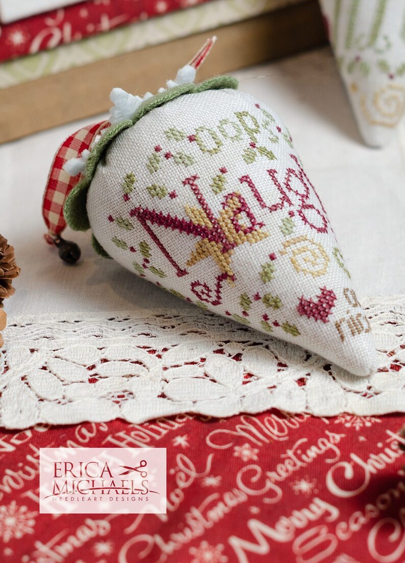Naughty Or Nice Counted Cross Stitch Pattern Ornaments Erica Michaels Christmas Decor Christmas Berries Pattern Only Patterns Craft Supplies Tools Lifepharmafze Com