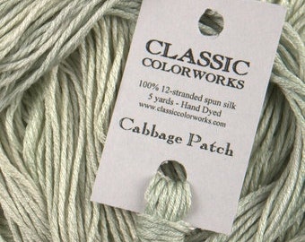 Belle Soie, Cabbage Patch, Classic Colorworks, 5 YARD Skein, Hand Dyed Silk, Embroidery Silk, Counted Cross Stitch, Hand Embroidery Thread