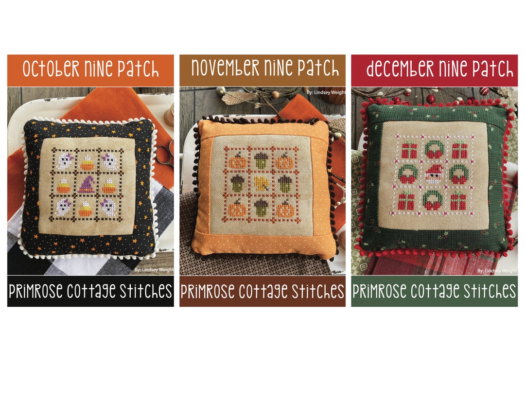 Counted Cross Stitch, Nine Patch Series, October Ghosts, November ...