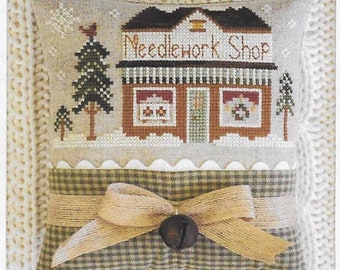 Counted Cross Stitch Pattern, Needlework Shop, Hometown Holiday, Ornament Pillow, Christmas Ornament, Little House Needleworks, PATTERN ONLY