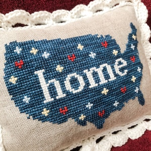 Counted Cross Stitch Pattern, Home, Americana Decor, Patriotic Decor, Independence, United States, Sweet Wing Studio, PATTERN ONLY