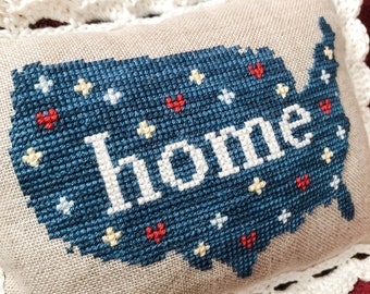 Counted Cross Stitch Pattern, Home, Americana Decor, Patriotic Decor, Independence, United States, Sweet Wing Studio, PATTERN ONLY